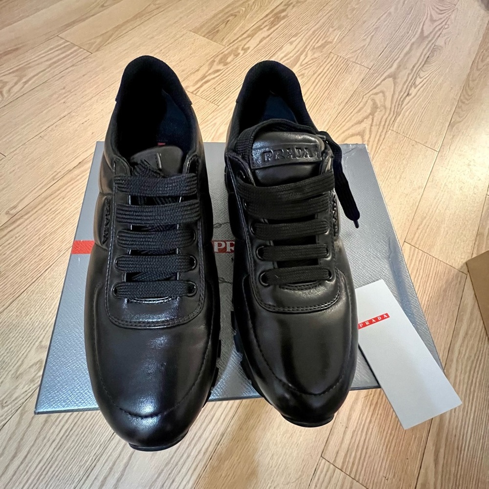 Authentic Black Prada Sneakers. Used once. - Picture 5 of 5